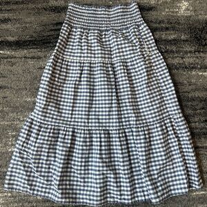UNIVERSAL THREAD 4 Tier Gingham Stretch Waist Maxi Skirt